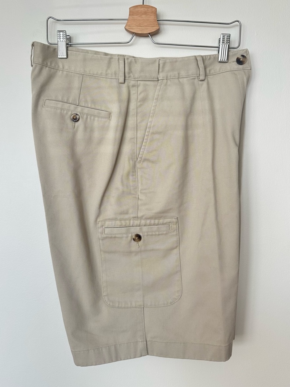 L.L.Bean Khaki Cargo Shorts Womens 14 Comfort Waist 9” Inseam